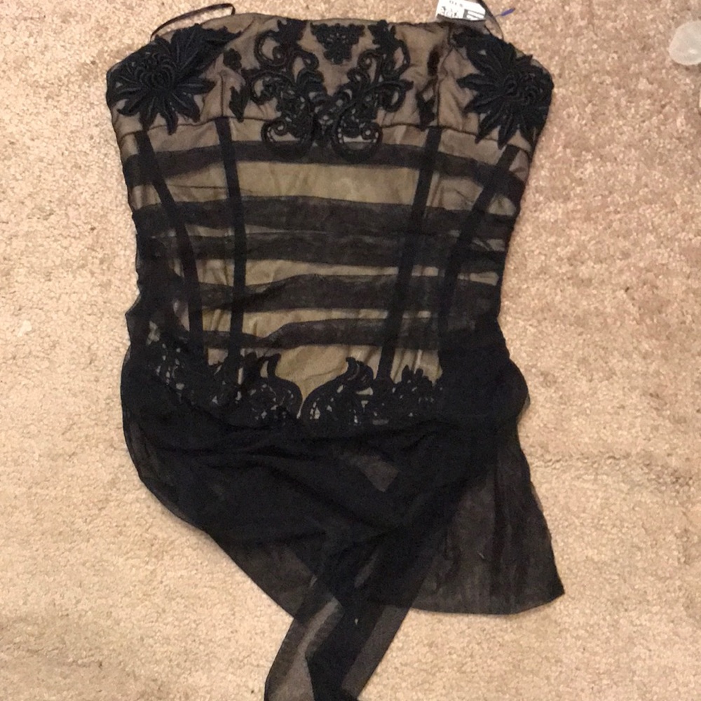 Corset lingerie with matching thong